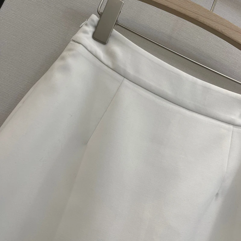 Женская плиссированная мини-юбка черно-белая трапециевидная юбка с высокой