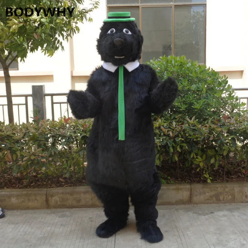 Высококачественный костюм-талисман ручной работы с черным медведем 2020 костюмы