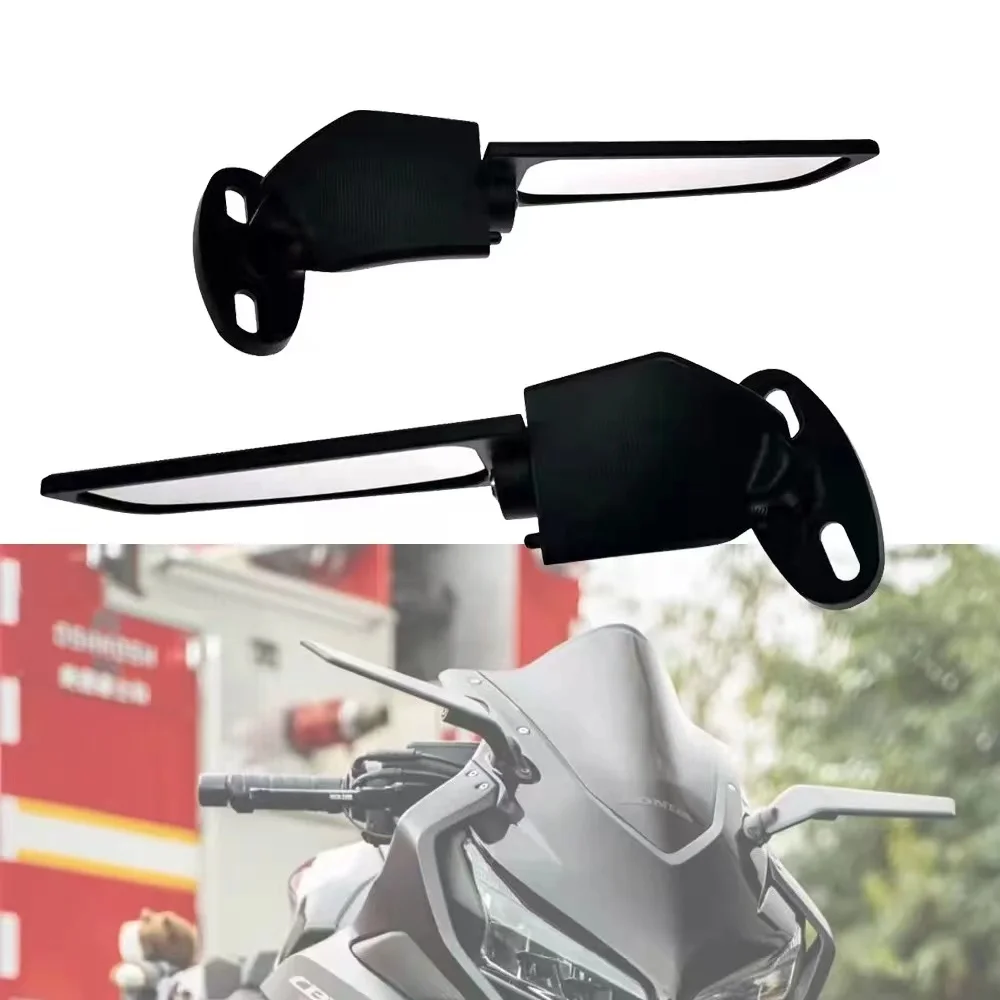 

For Honda CBR650R CBR650F CBR500R CBR400RR CBR600RR 250R Motorcycle Side Mirrors Winglets Wind Wing Adjustable Rotating Rearview