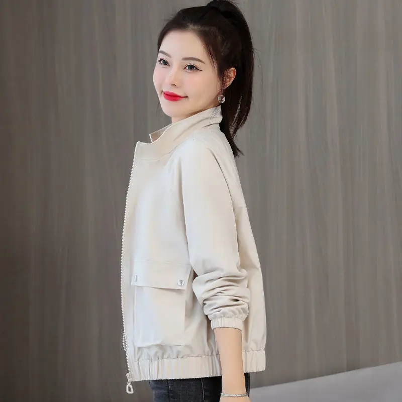 

Coat Splicing Uniform Baseball Uniform Jackets for Women 2022 Spring and Autumn New High-quality Clothes Short Jacke Top Q331