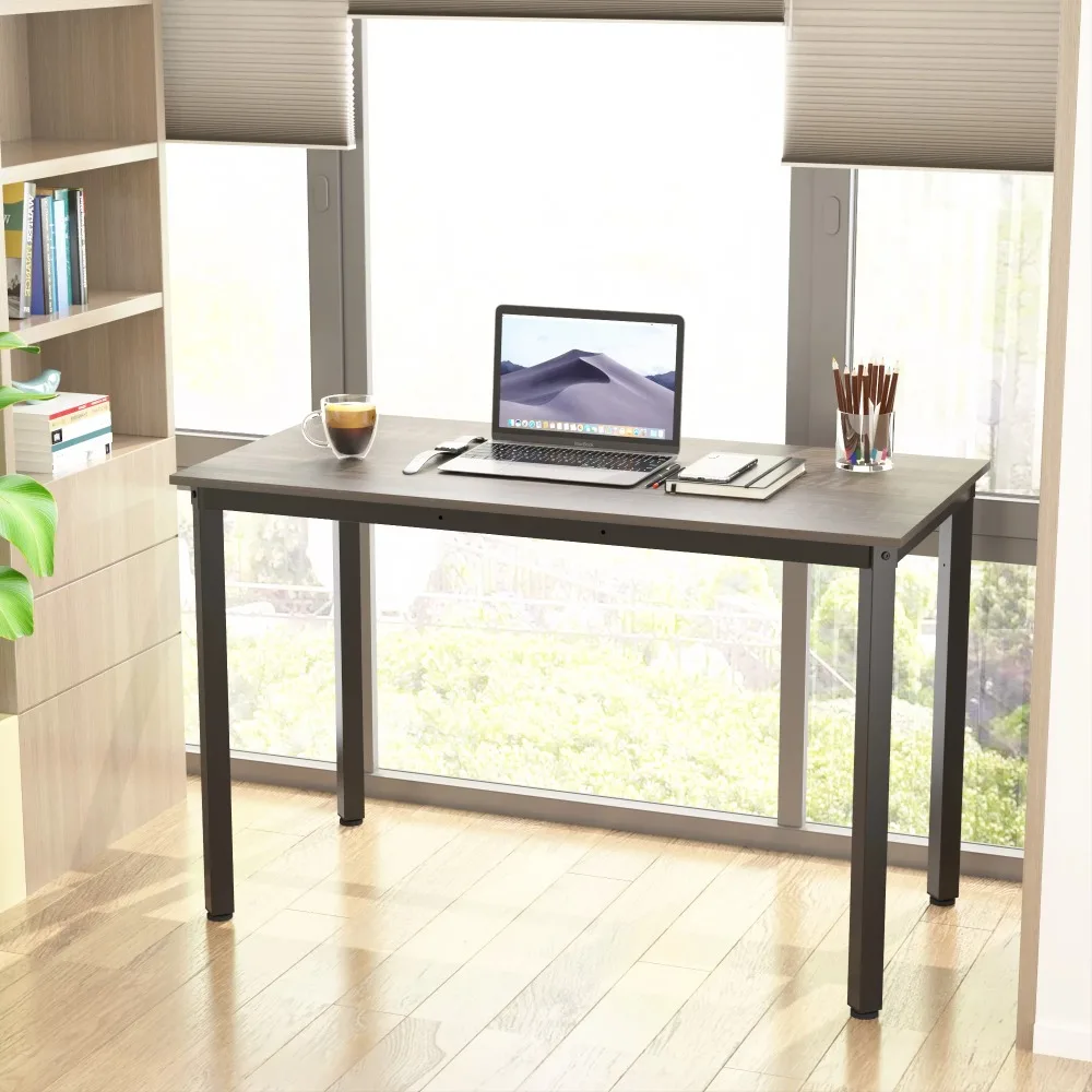 

Simple Computer Desk 55" Small Laptop Gaming Desk Workstation for Home Apartment Furniture Black Oak Freight Free Dining Table