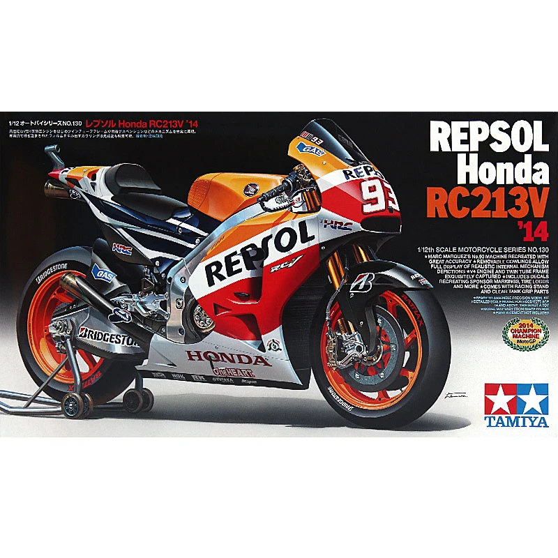 

Tamiya 14130 1/12 Repsol HDA RC213V `14 Motorcycle Handmade Assembled Car Models Motorcycle Toy Kits DIY HobbyDesign