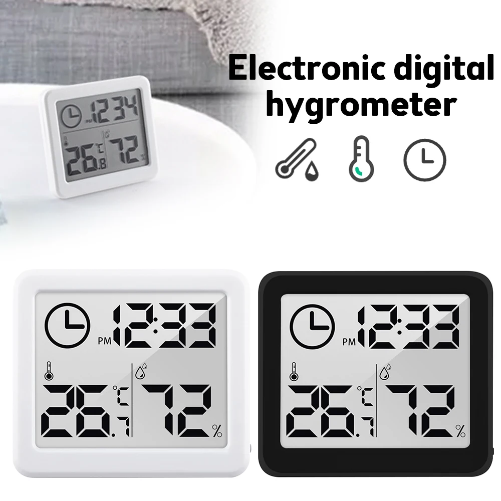 

3.2 Inch LCD Digital Multifunction Thermometer Hygrometer Automatic Electronic Temperature Humidity Monitor Clock Large Screen