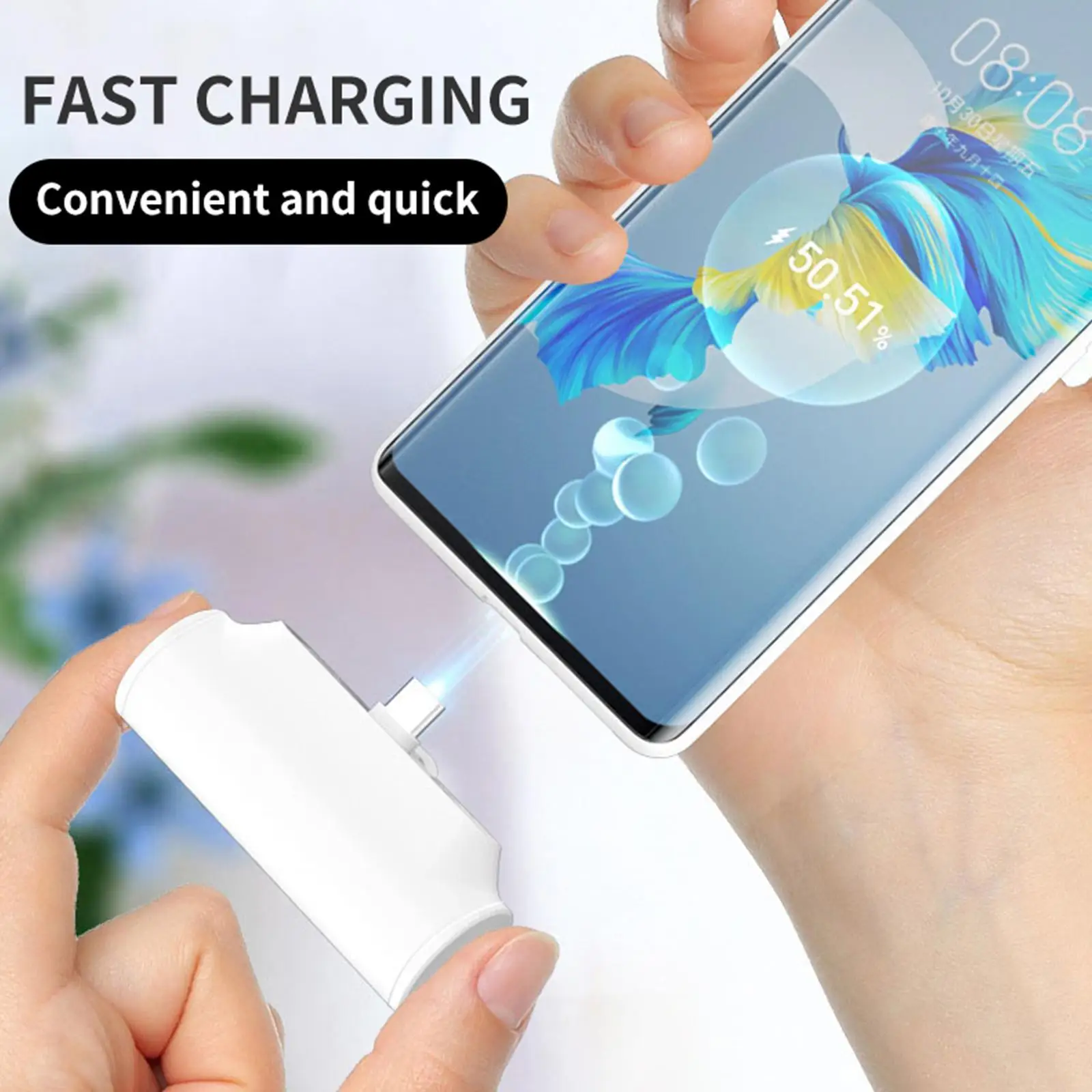 

5000mAh Mini Power Bank USB-Type C For IPhone IPad Xiaomi Huawei Samsung Mobile Phone Portable Wireless Powerbank