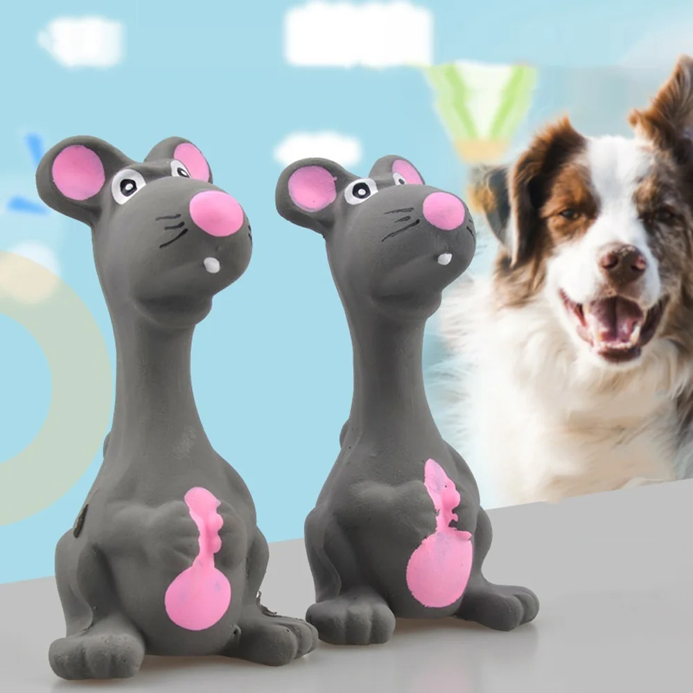 Cartoon Vocal Latex Mouse Pet Dog Cat Molar Toy Interactive Doll Squeaky Noise Toy Cleaning Teeth Pets Supplies