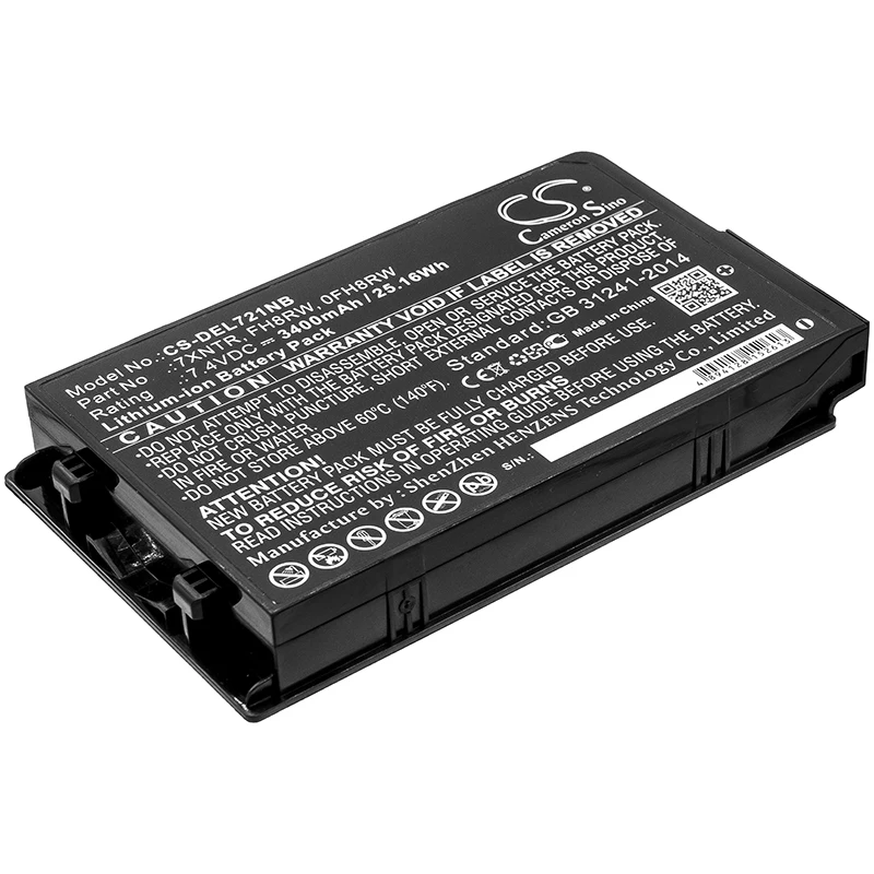 

Аккумулятор CS 3400 мА · ч/25, 16 Втч для планшета DELL Latitude 12 7202,7202,7202, 7212, 0FH8RW,451-BCDH, 7xntr, FH8RW,J7HTX