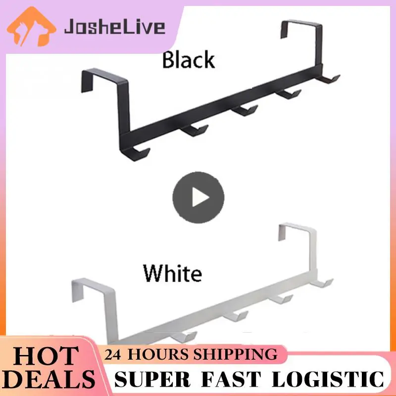 

Kitchen Cupboard Hook Home Bathroom Punch-free 5 Hooks Key Storage Hanger Clothes Coat Hat Towel Hanger Hooks Over The Door New