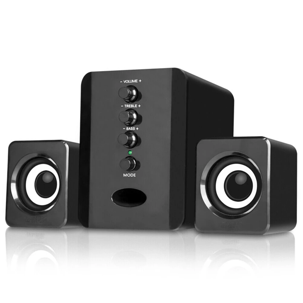 

Stereo Bass Sound Computer Speakers Subwoofer 3.5mm USB Wired for Desktop Laptop
