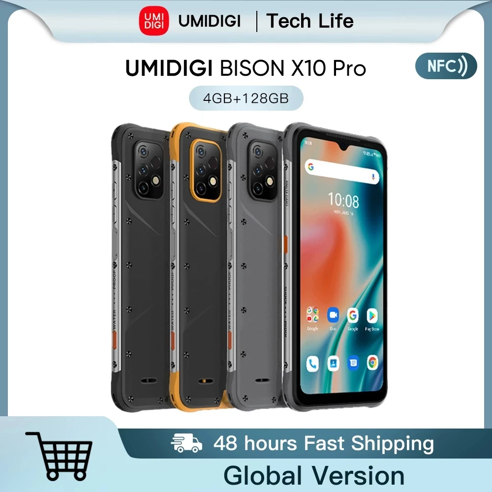 umidigi bison x10 pro nfc global 128gb smartphone 6 53 hd display helio p60 20mp triple camera 6150mah free global shipping