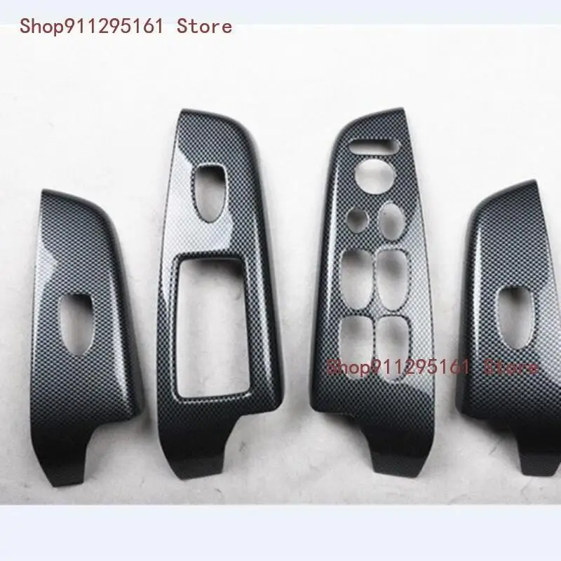 

Для Honda Civic 2006 2007 2008 2009 2010 2011 4 шт. управление дверью окном стеклянный переключатель кнопки подъема крышка отделка углеродное волокно RHD автом...