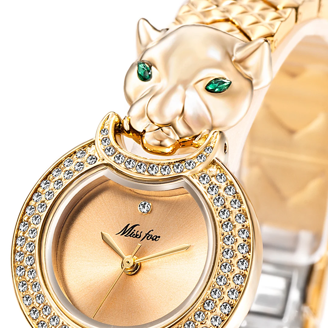 MISSFOX Watch For Women Elegant Classic Diamond Girls Quartz Wristwatches Fashion Silver Stainless Steel Waterproof Ladies Reloj