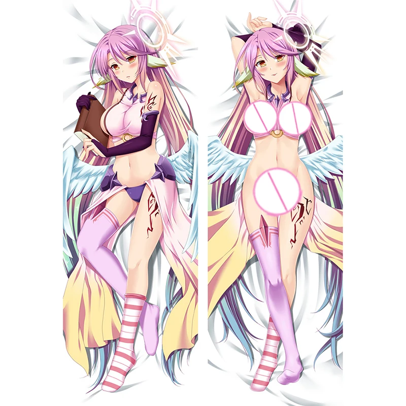 Двусторонняя наволочка для подушки Dakimakura Anime Jibril тела в натуральную величину