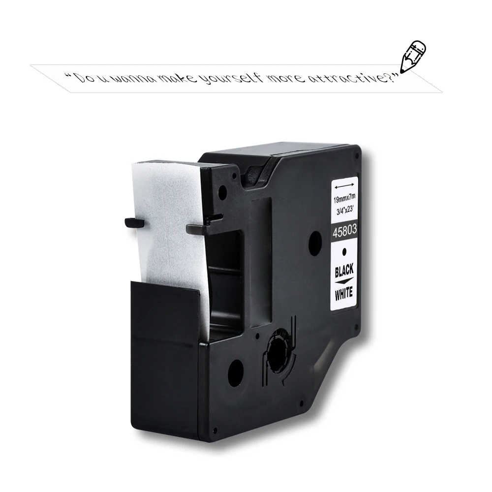 5 шт. магнитная лента D1 19 мм 45803 45806 45808 45809 45811 45813 45814 для принтера dymo label manager LM 160 210D