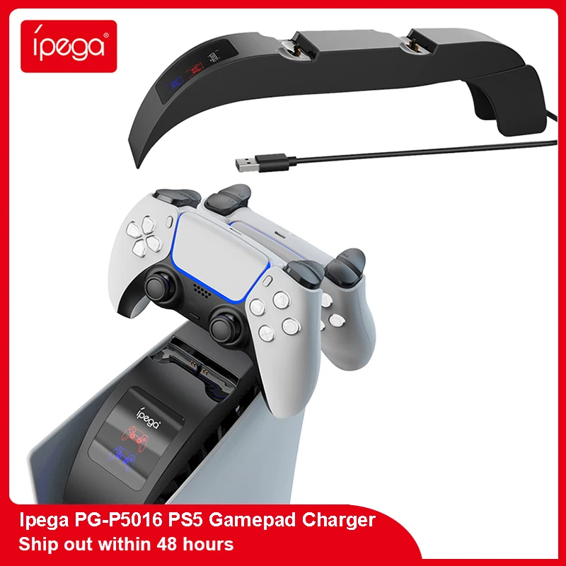 

Ipega PG-P5016 Dual Fast Charger Stand For PS5 Controller Charging Dock Station Base For Sony Playstation 5 Gamepad Accessories