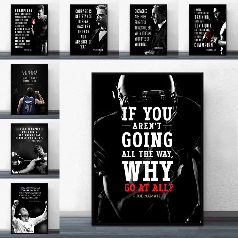 Абстрактная Цитата знаменитостей мотивирующая Картина на холсте искусство и