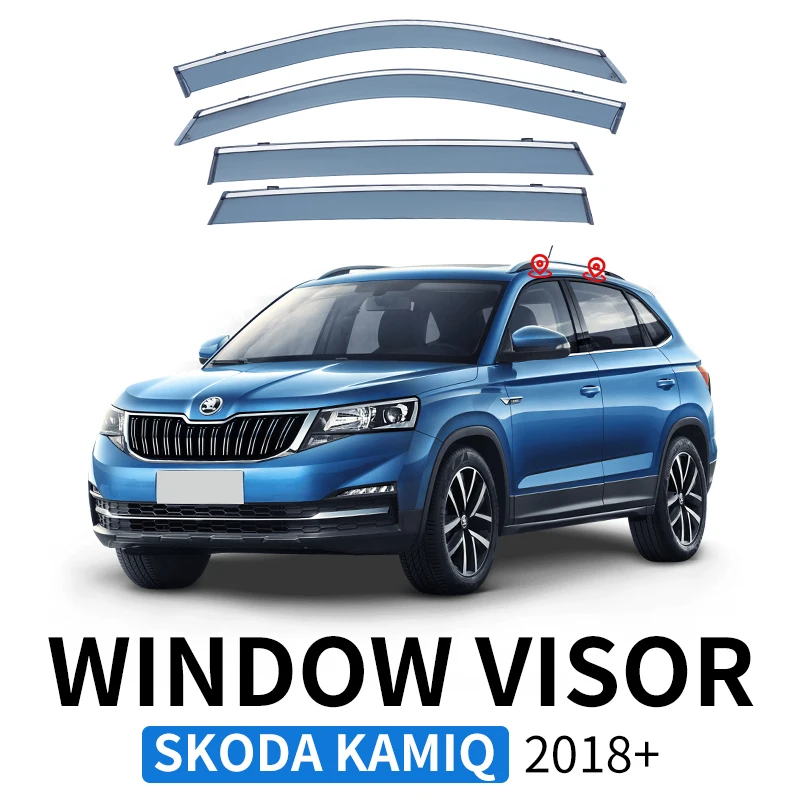 Window Visor For Skoda Kamiq 2018 2019 2020 2021 2022 Auto Door Visor Weathershields Window Protectors