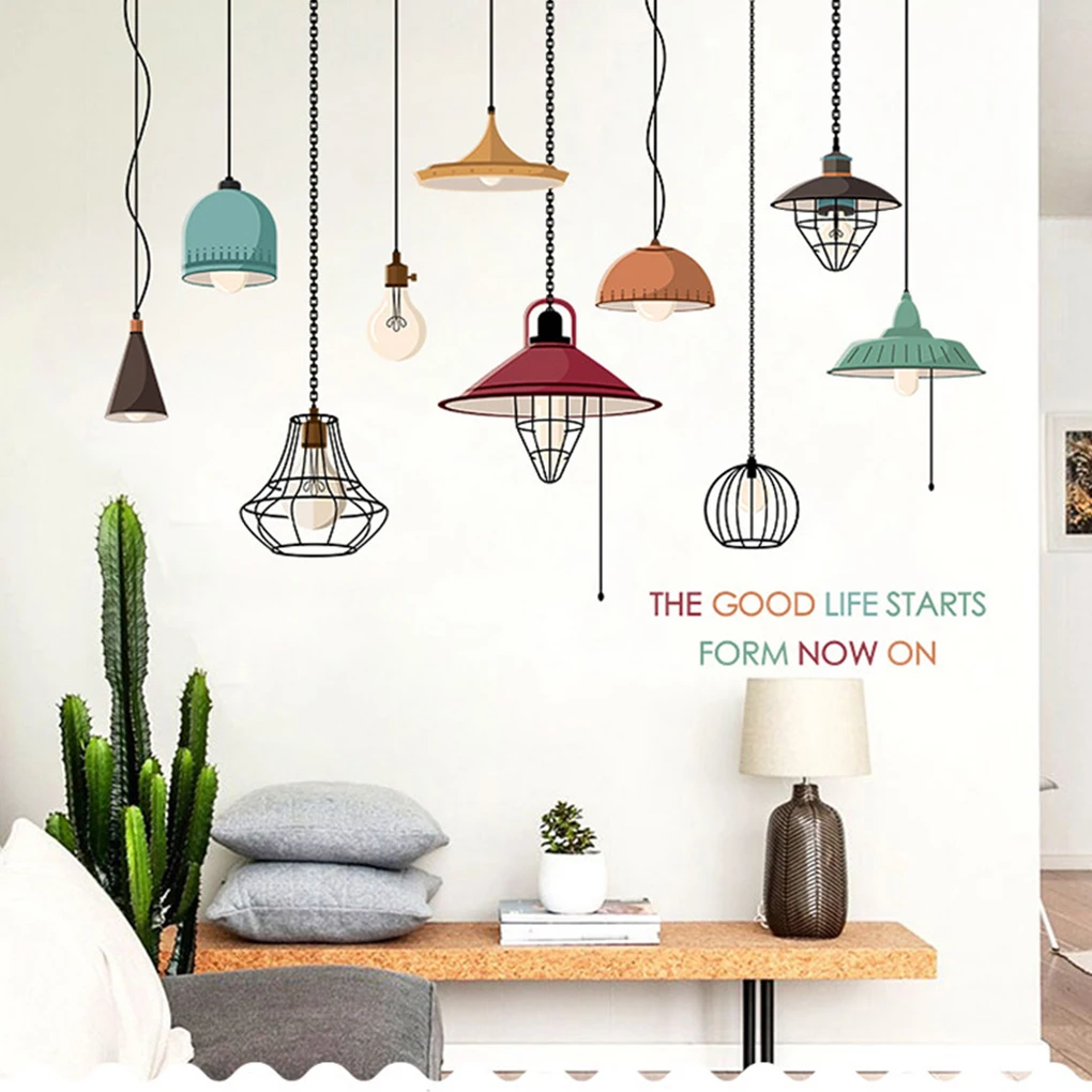 

Настенные Стикеры, висячая лампа, обои «сделай сам», прикроватные водонепроницаемые украшения, постер, декор для спальни, столовой, кухни, д...