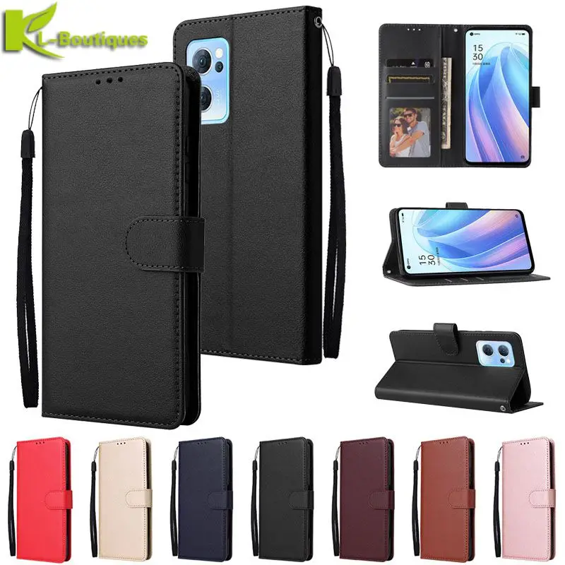 

For OPPO Reno8 Pro 5G Case Leather Case on sFor OPPO Reno 8 Pro 5G Cover Reno7 7 Pro 5G Fundas Classic Flip Wallet Phone Cases