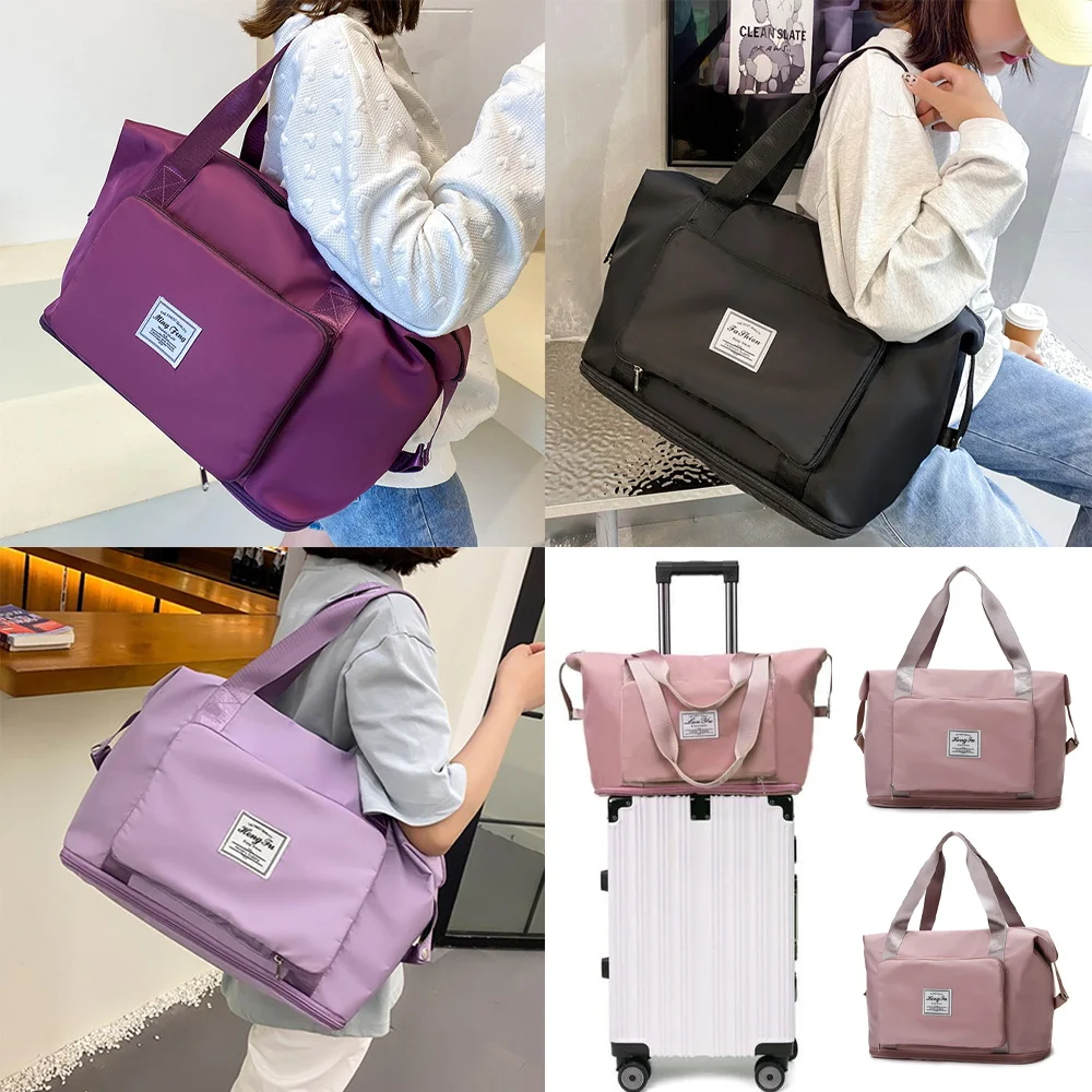 New Foldable Large Capacity Storage Bag Travel Bags Women Shoulder Bags Tote Carry on Luggage Men Training Handbag Gym Bags