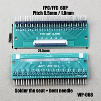 1pc fpcffc adapter board 0 5mm pitch connector straight needle and curved pin 6p8p10p12p20p24p30p34p40p50p60p80p