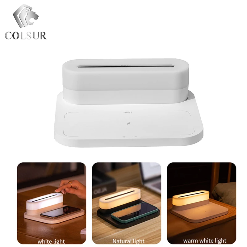 

Wireless Charging Desk Bedside Touch Night Lamp Magnetic Support for IPhone 11 12 13 Samsung Huawei Xiaomi Quick Charge Bedroom