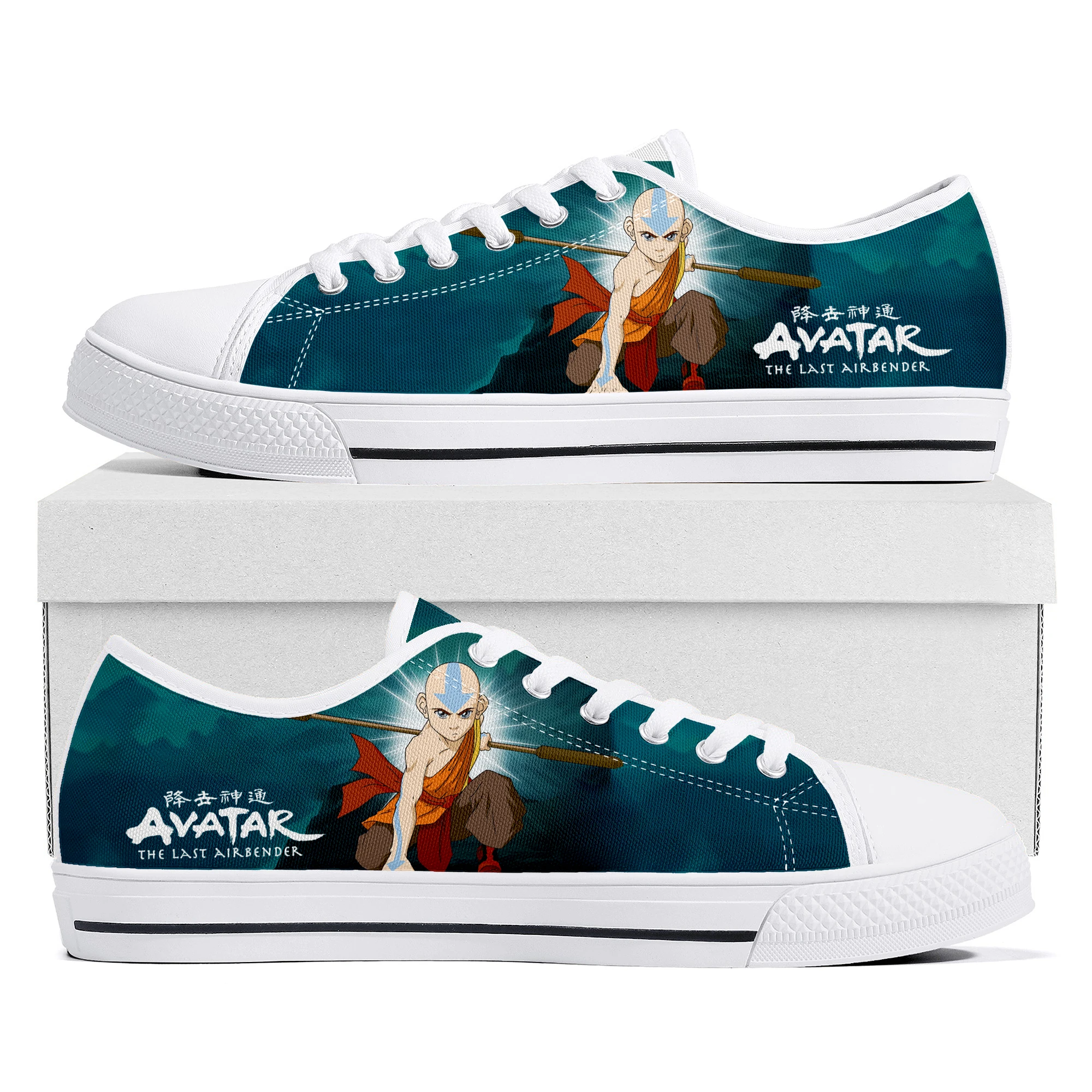 

Avatar The Last Airbender Low Top Sneakers High Quality Mens Womens Teenager Canvas Sneaker Couple Casual Shoes Custom Shoe