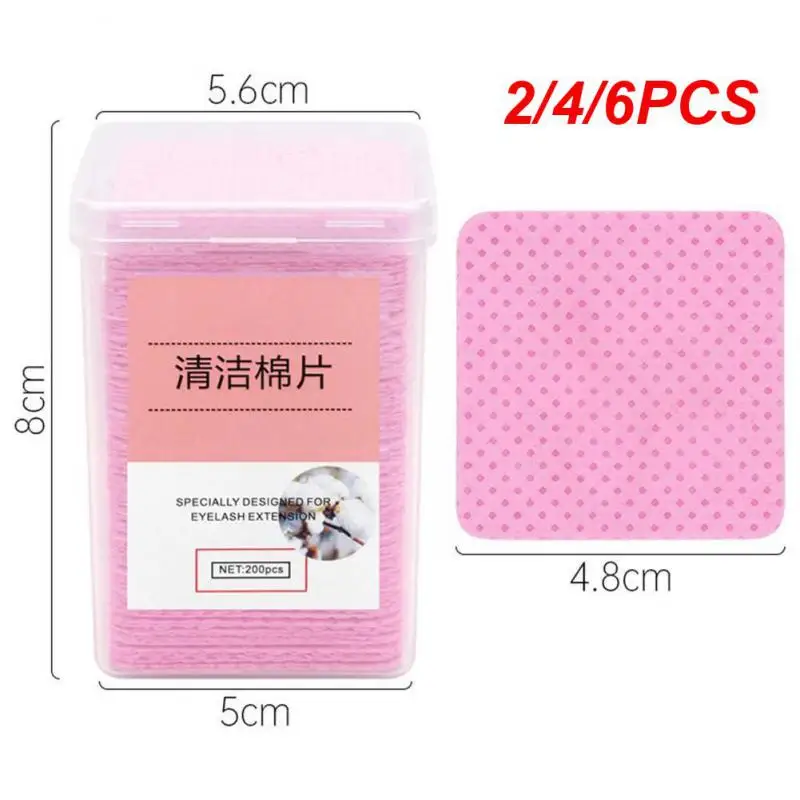 

2/4/6PCS Eyelash Glue Remover WipeCotton Wipes UV Gel Nail Tips Polish Remover Cleaner Lint-Free Paper Pad eyelash make up Tools