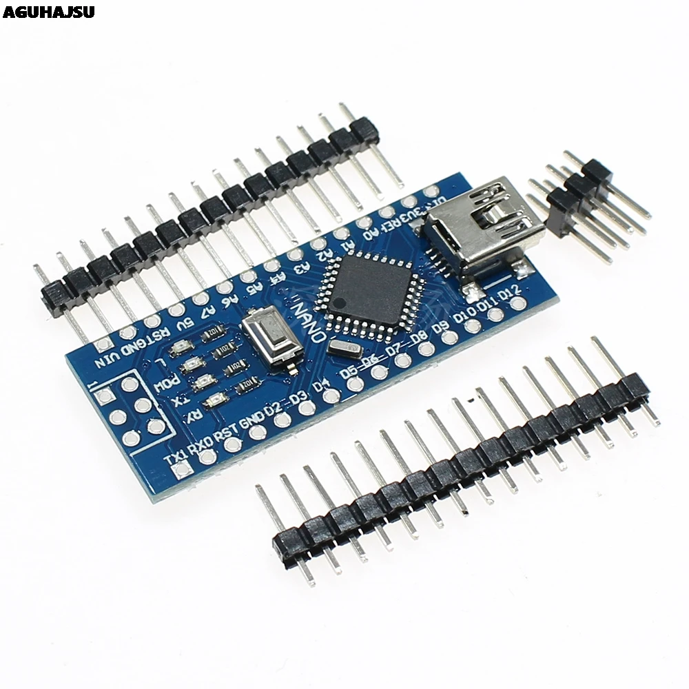 Фото Nano 1 шт. Mini USB с загрузчиком контроллера Nano 3.0, совместимый с USB-драйвером arduino CH340, 16 МГц, NANO V3.0 Atmega328 №3