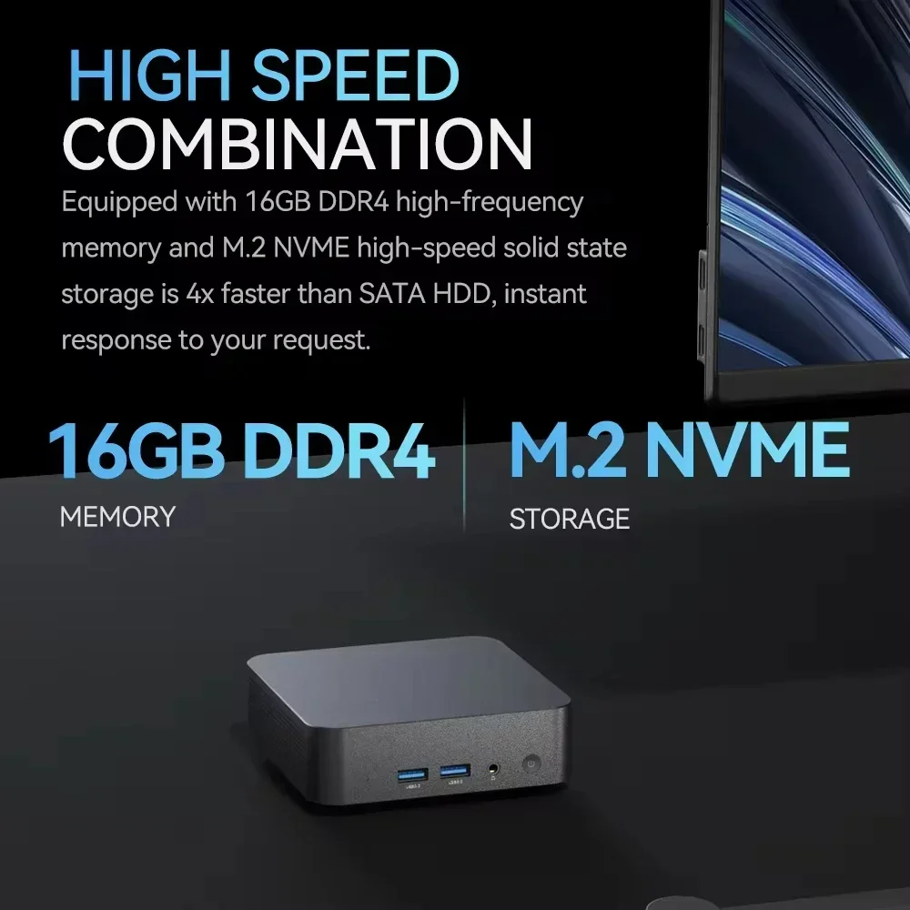Фото Игровой мини-ПК Intel Core i9 8950HK или Celeron N5095A Windows 11 Pro 16 Гб DDR4 1 ТБ 2 ТБ M.2 SSD WiFi 6 UHD Графический мини-ПК №3