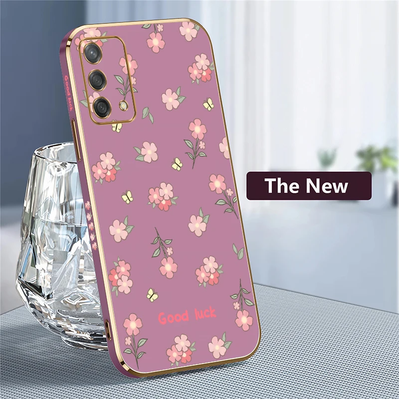 Силиконовый чехол с цветочным узором для OPPO A92 A91 A83 A77 A77S A76 A75 A79 A96 A94 A95 A93 2020