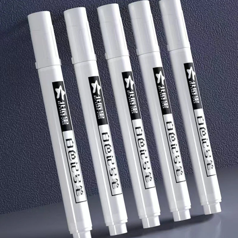 

Белый маркер, ручка с масляным толстым наконечником, водонепроницаемый художественный Специальный белый маркер, ручка для быстрой сушки дл...