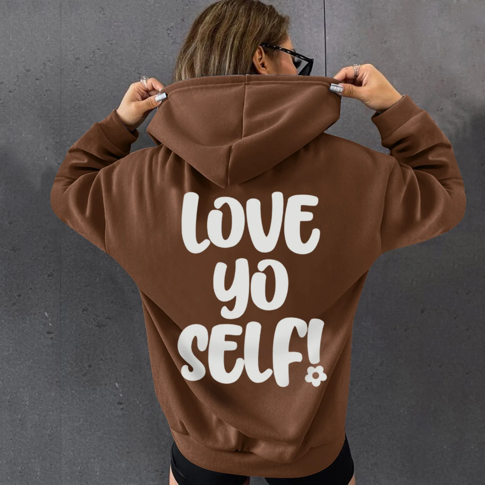 

Женская толстовка большого размера, Длинные свободные свитшоты, женская Свободная Повседневная Толстовка с капюшоном, Женская флисовая то...