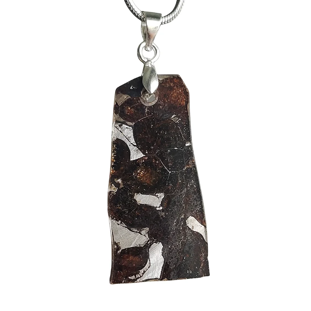 

Kenya Sericho Olive Meteorite Pendant Olive Meteorite Necklace Natural Meteorite Material Pendant Collect - QB197