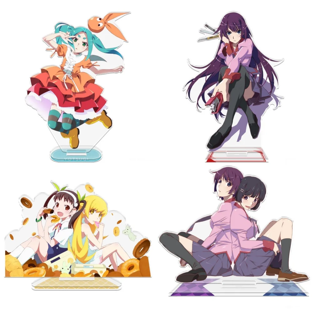 Магазин аниме серия Monogatari Hitagi &amp Tsubasa Yotsugi Ononoki акриловые HD-персонажи подставка