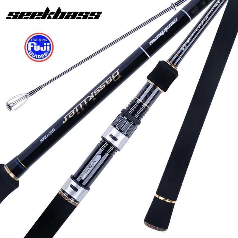 Seekbass FUJI Part Spinning Fishing Rod 2.4m 2.7m 3.0m M MH Power MF Action Seabass Rod Japan Quality Ligth Shore Jigging Rod