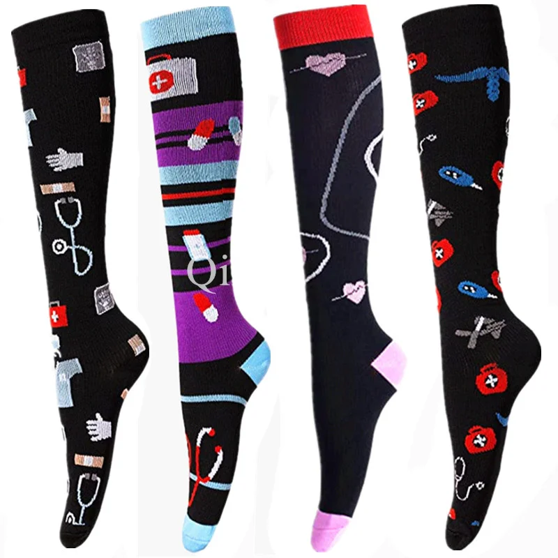 

58 Style Nurse Compression Socks Sport Socks Running Medical Edema Diabetes Sock Travel Compression Stockings for Varicose Veins