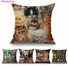 Симпатичная детская декоративная наволочка для детской комнаты, акварельная наволочка для дивана с котятами, домашний декор, бесплатная доставка, Симпатичные автомобильные подушки