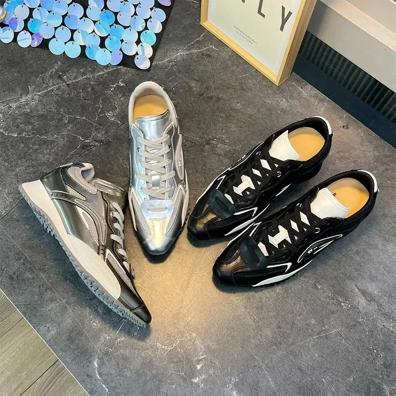 Женские кроссовки с острым носком повседневная обувь на платформе немецкие