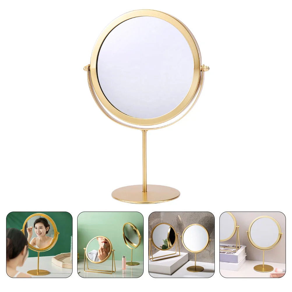 

Mirror Makeup Vanity Desk Table Tabletop Magnifying Decorative Mirrors Swivel Decor Girls Double Hand Sided Cute Desktop Heart