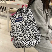 leopard print female bag leisure backpack bags for women high capacity luxury bag woman girl mens school luggage bag
