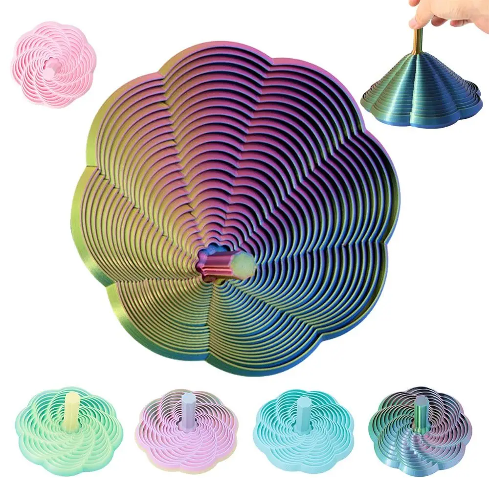 Фото Сенсорная игрушка-спираль PLA Expanded Sensory Fidget Star, 3D-печатная, вращающаяся, фрактальная, шестигранная, для снятия стресса, с ручками №1