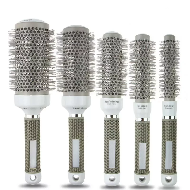 

6 Size Hair Brush Nano Hairbrush Thermal Ceramic Ion Round Barrel Comb Hairdressing Hair Salon Styling Drying Curling