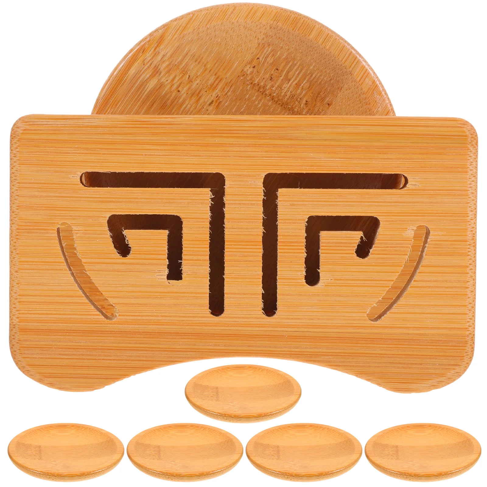 

Hot Coasters Cup Bamboo Round Mat Trivet Pad Coaster Drink Tea Pot Set Woodenholder Mug Cushion Trivets Woodno Disheschinese