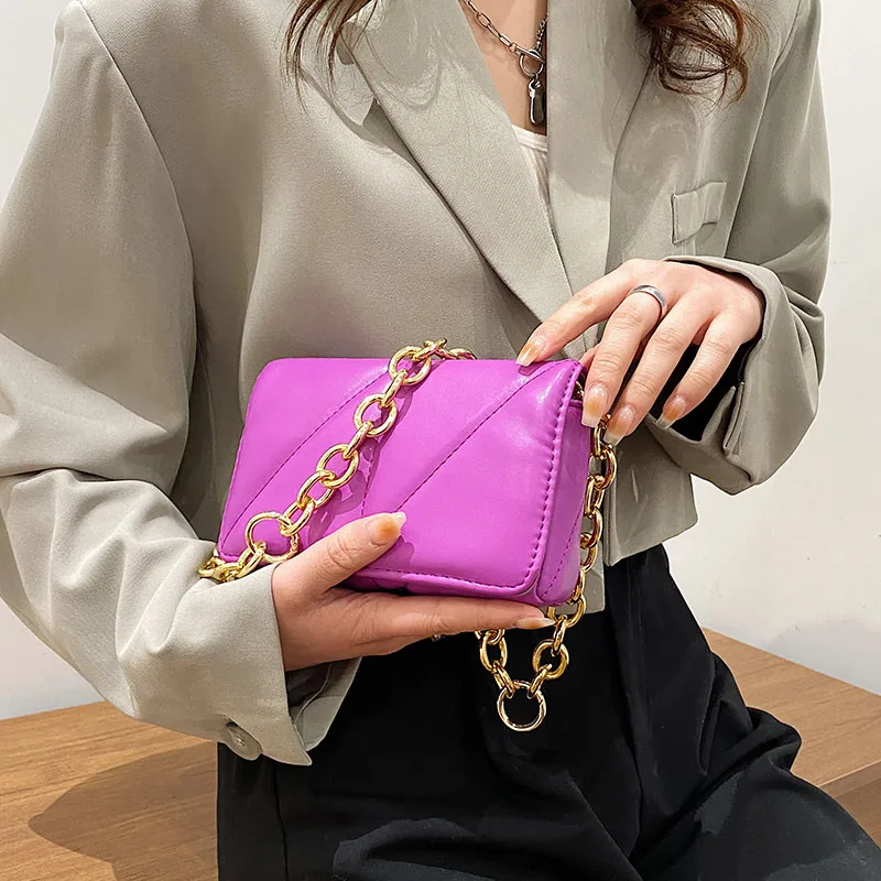 

Luxury Brand Mini Chain Shoulder Bag for Women 2022 Fashion Soft PU Leather Handbags And Purses Women's Designer Clutch Tote Bag
