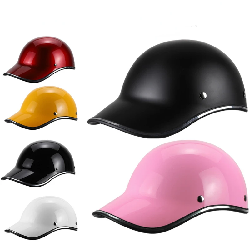 

Baseball Cap Motorcycle Helmets Bike Scooter Half Open Face Protective Helmet Hard Hat-Safety Unisex Racer Helmet Baseball Cap