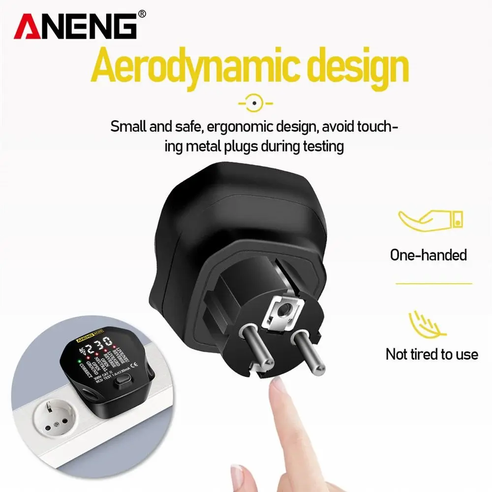 

ANENG AC09 Smart Digital Socket Outlet Tester Circuit Breaker Finder Detector Test EU US Plug For Home Appliance Testing