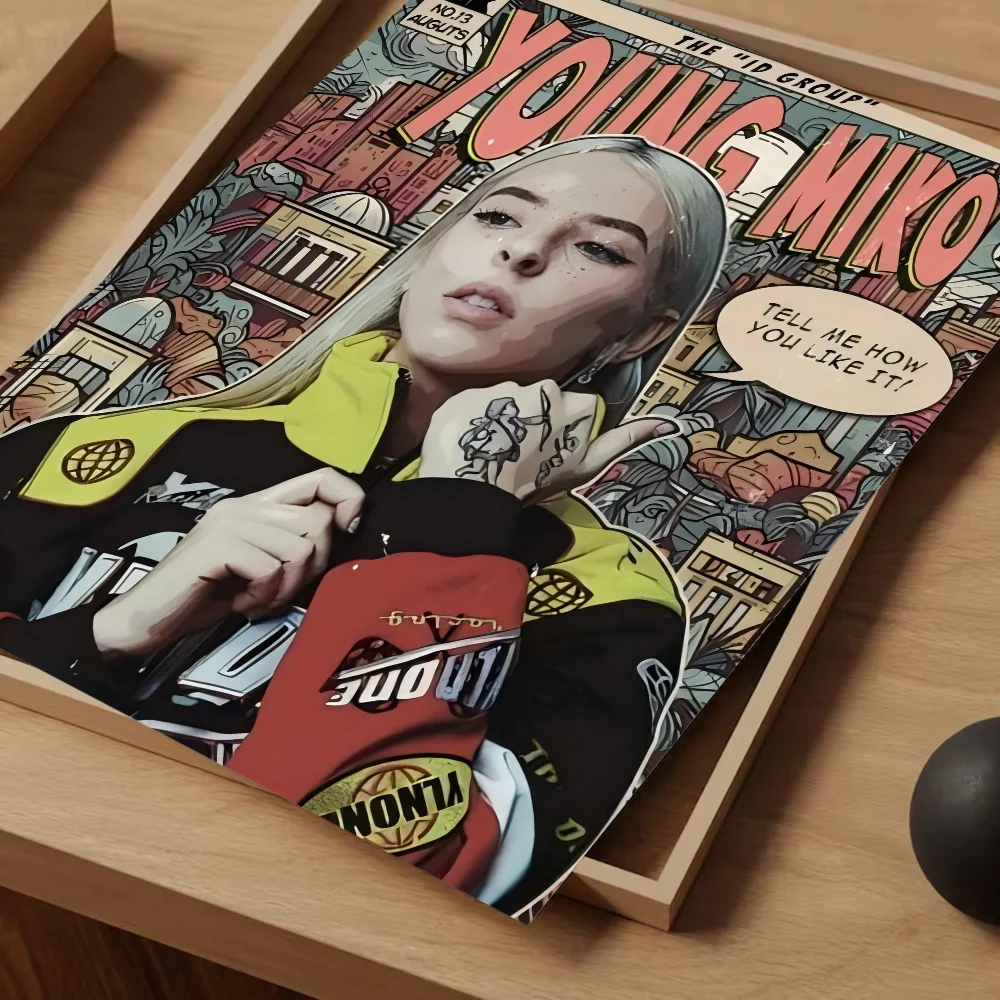 Певица молодой Мико аниме постеры липкие HD качество настенные художественные