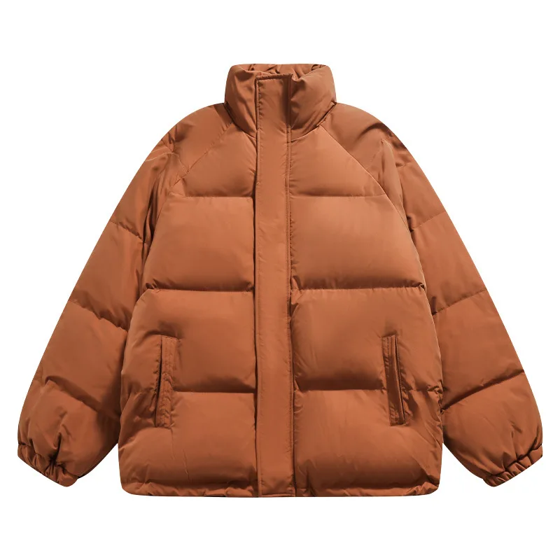 Rainbowtouches Mens Winter Cotton Parka Hip Hop Thicken Warm Down Jackets Casual Loose Coat Unisex Streetwear Japanese Outwear