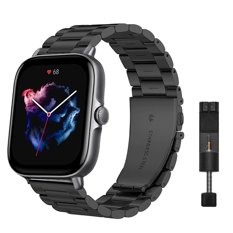 

20mm Watchband For Amazfit GTS 3 2 mini 2e Smart Watch Strap Stainless Steel bracelet for Huami Amazfit Bip U Pro S Lite Band