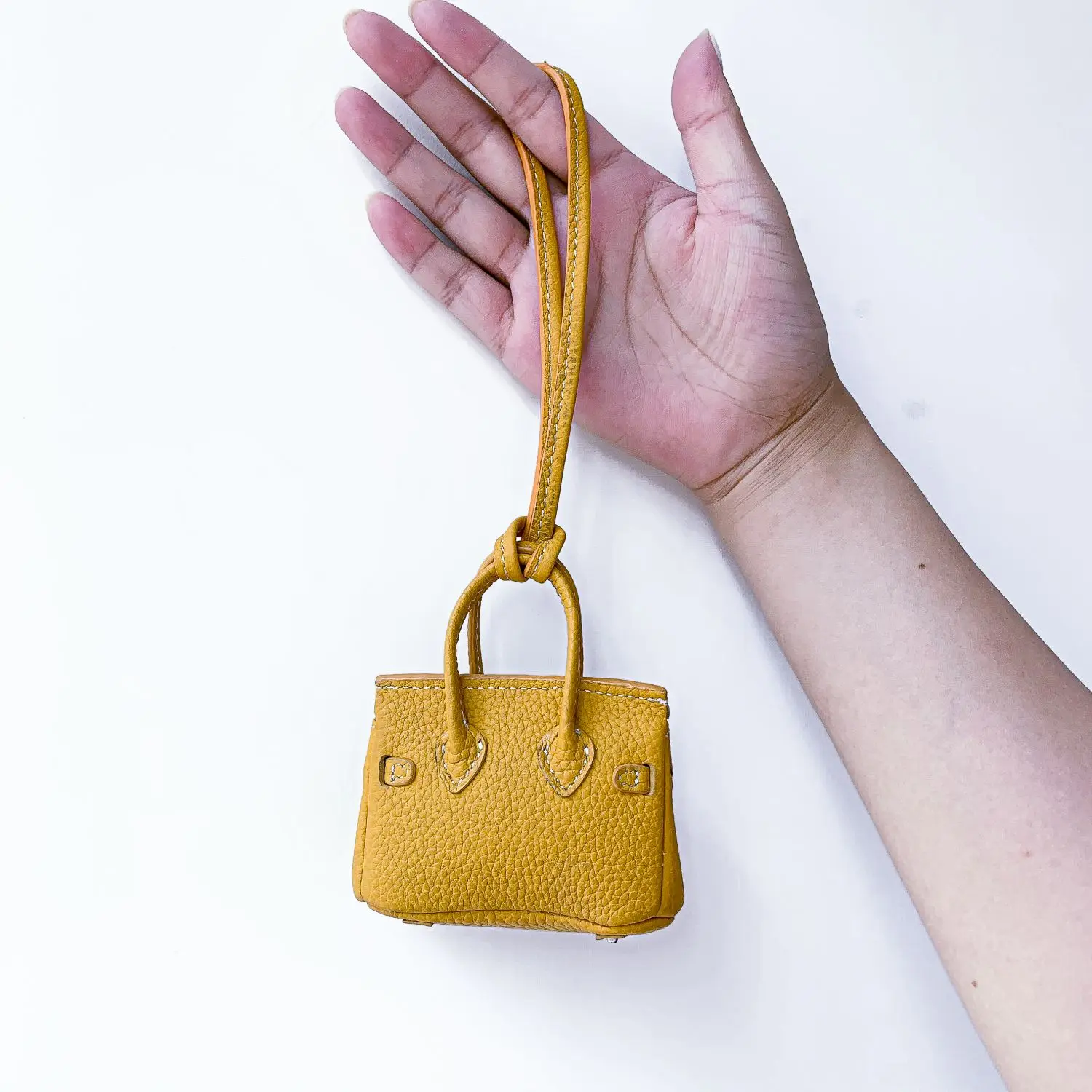 Handbag Women's Leather Mini Charm For Purse Car Keychain Woman Luxury Designer Bag Accessories